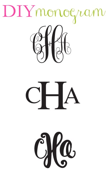 monogram fonts for word