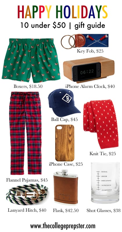CARLY Holiday Gifts under $50 (for guys!)