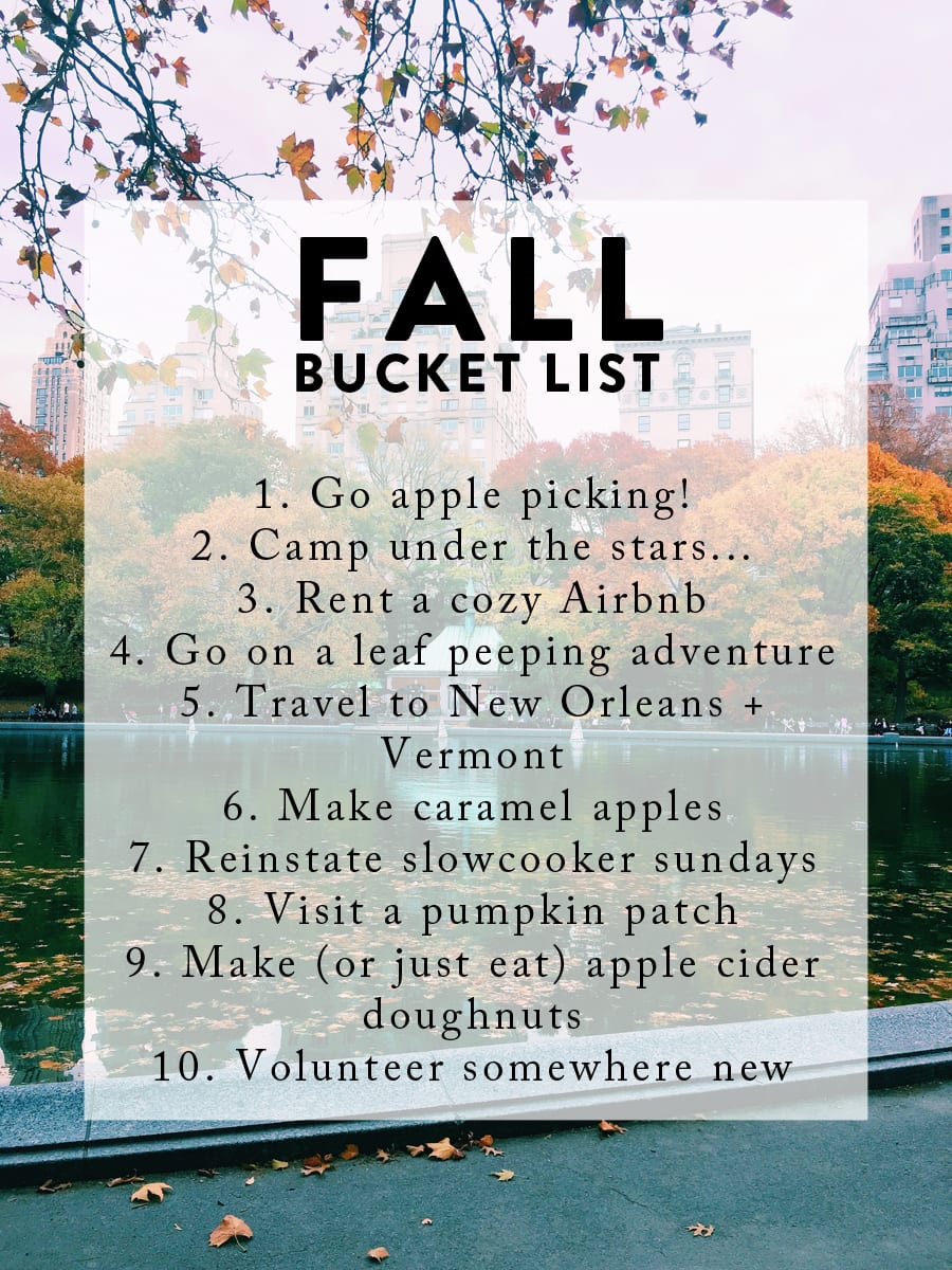 Fall bucket list