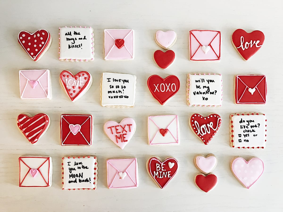 Valentine's Day Royal Icing Sugar Cookies