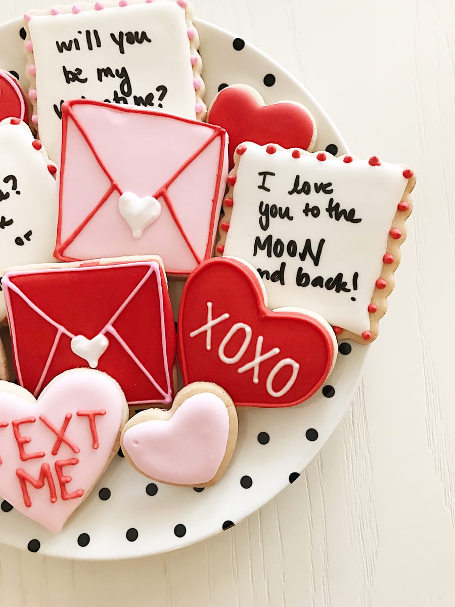 Valentine's Envelopes Sugar Cookies