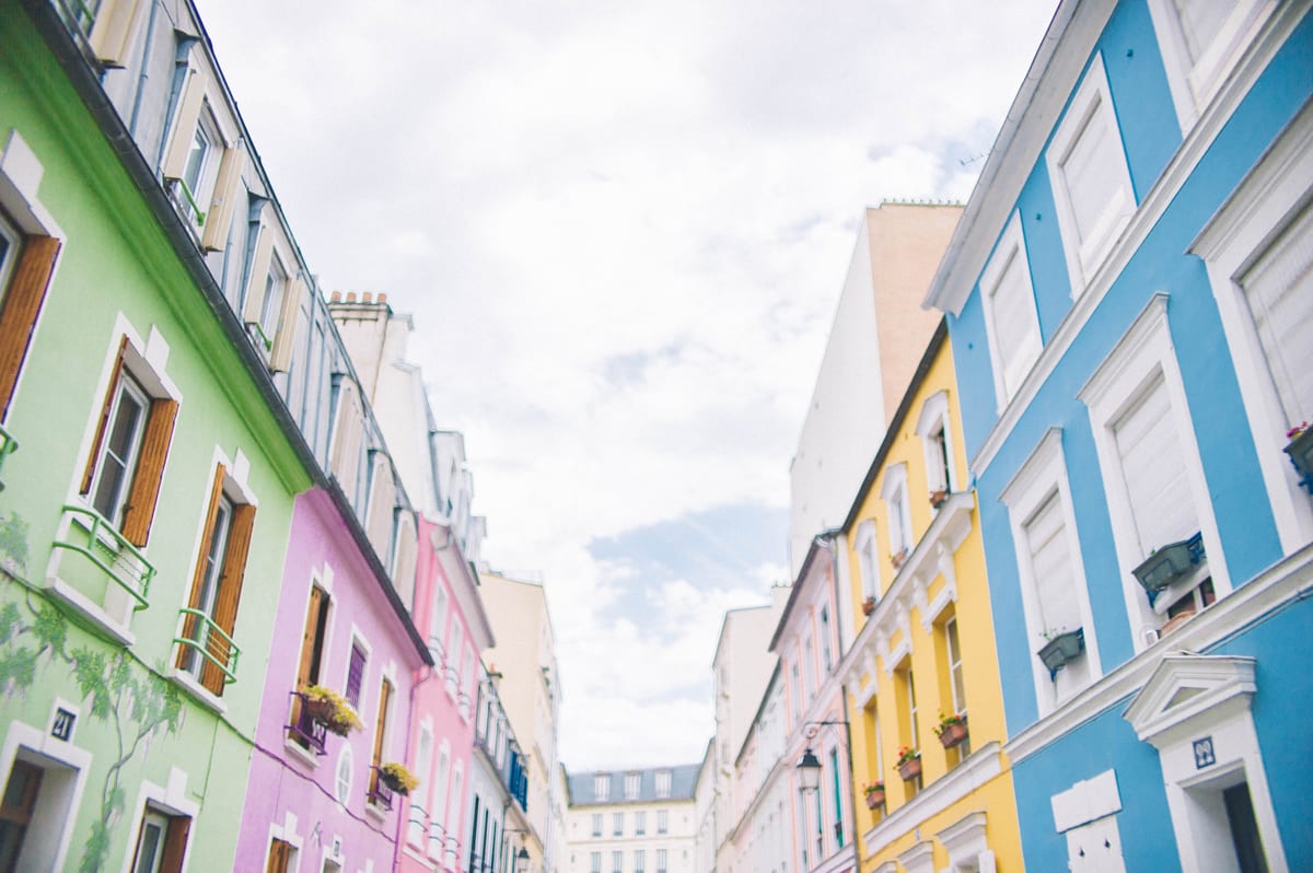 Rue Crémieux of Colorful Houses Paris