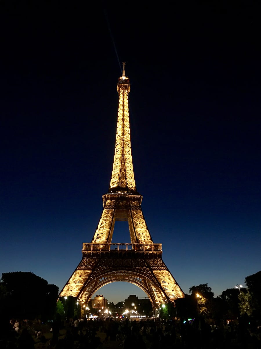 Eiffel Tower at night is one of the best things to do in Paris