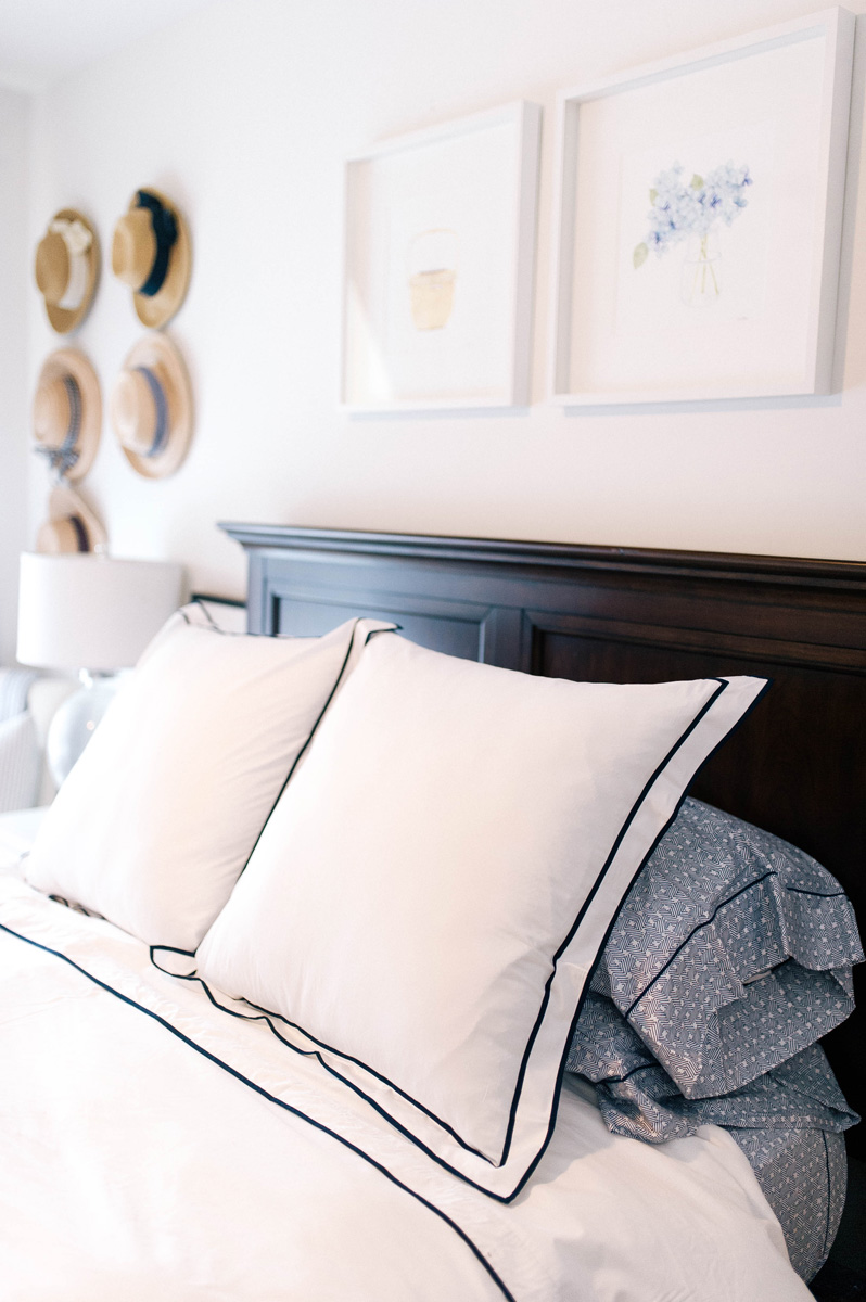 Navy and White Bedding