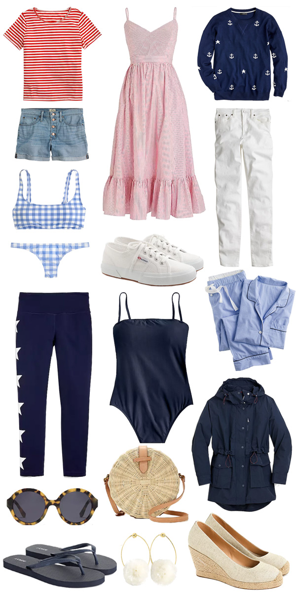 J. CREW Memorial Day Packing List