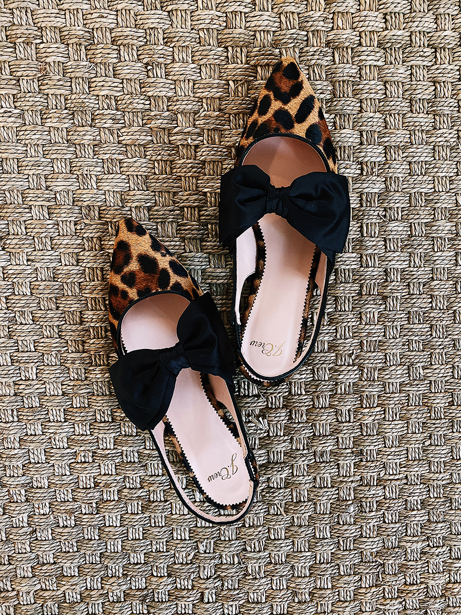 Leopard Bow Shoes