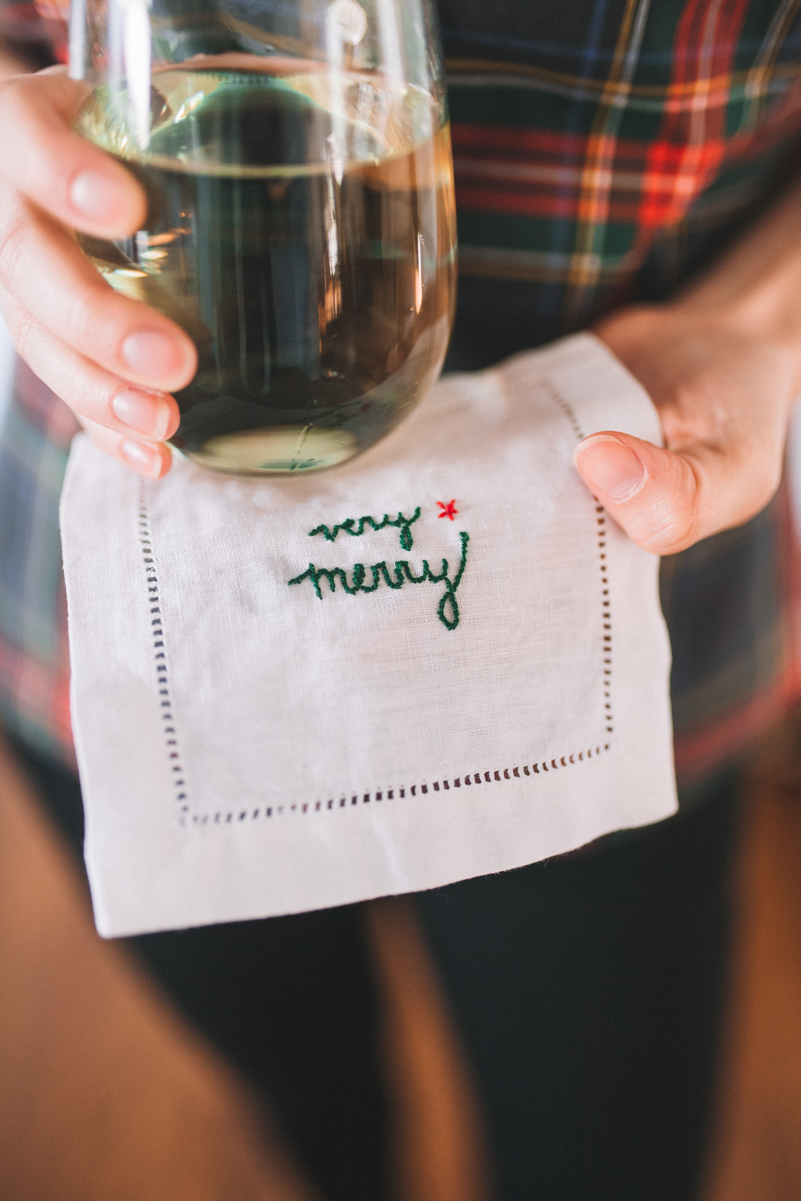 Embroidered Cocktail Napkin