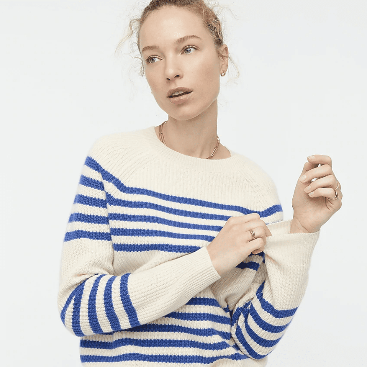 RIBBED CASHMERE STRIPED