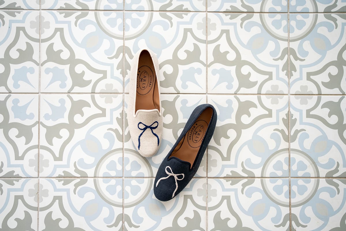 STUBBS & WOOTTON x CARLY bow slippers