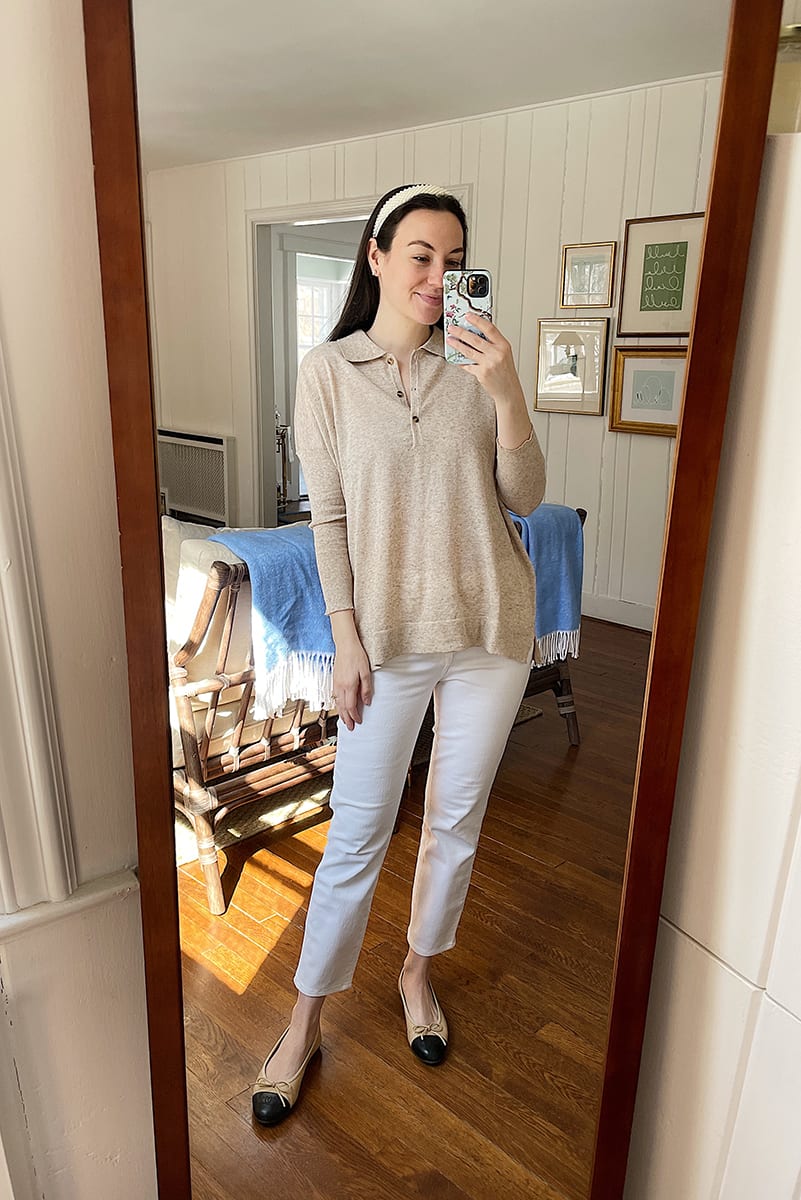 crop white pants | WEEK OF OUTFITS 3.16.21