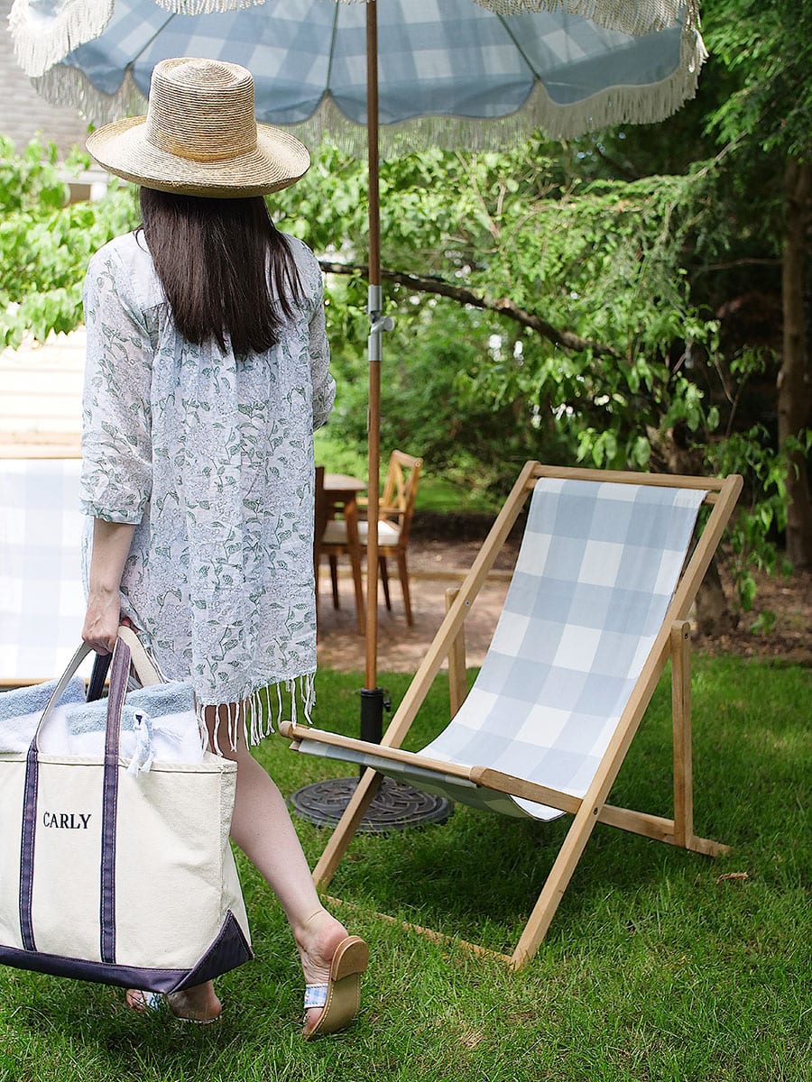 gingham print sling chair | SOME FAVORITES FROM SERENA AND LILY