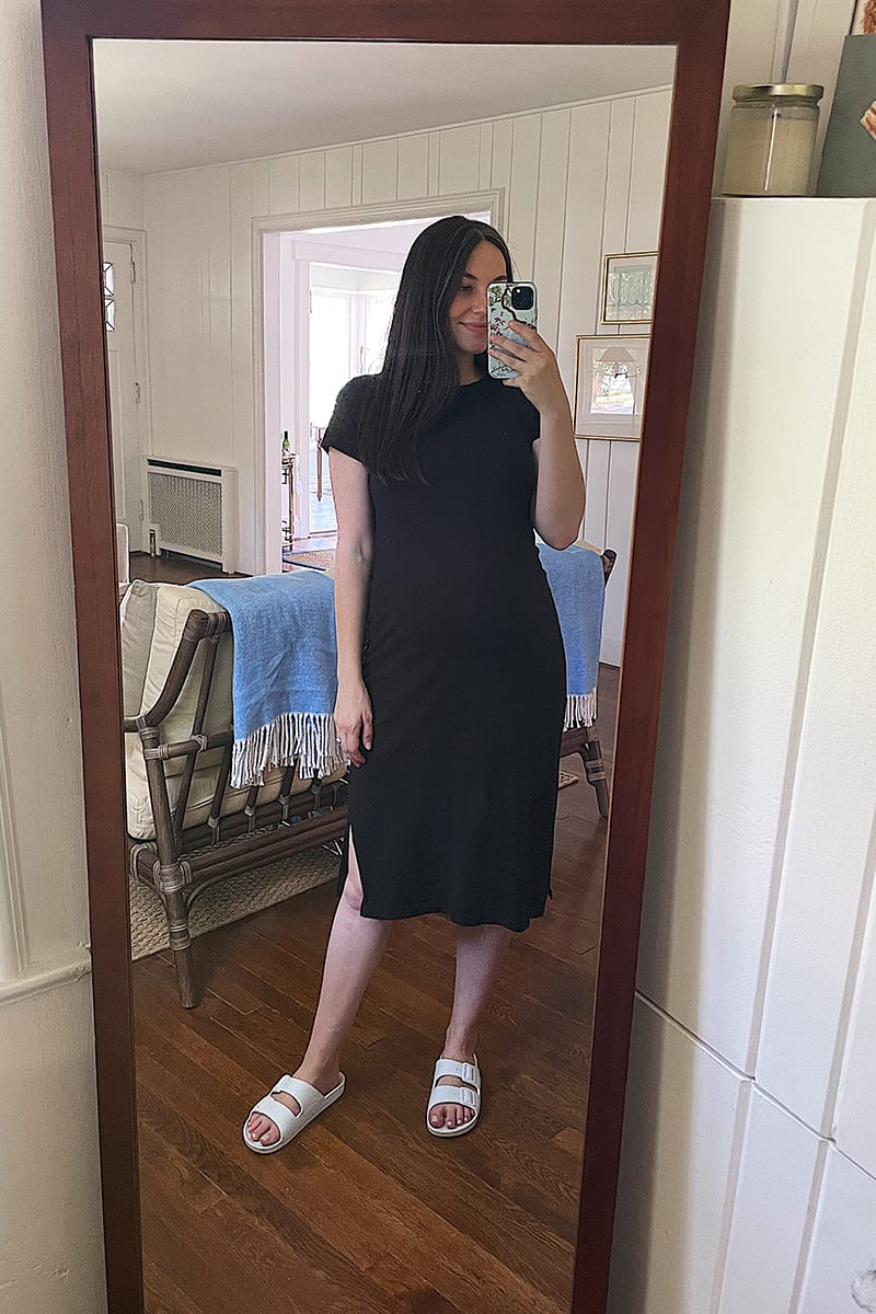 T-Shirt Dress and sandals | WEEK OF OUTFITS 6.1.21