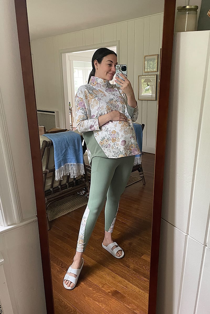Meadow Green Chintz Funnel Pullover | WEEK OF OUTFITS 6.8.21