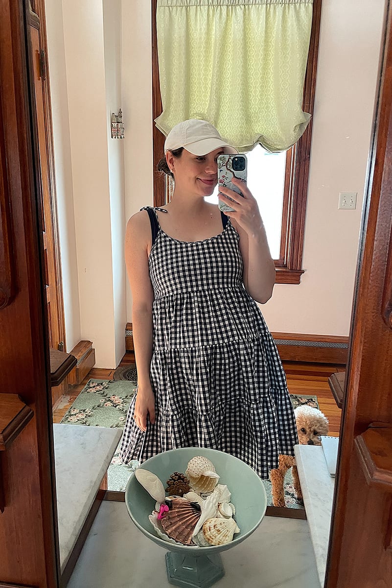 gingham tiered dress | WEEK OF OUTFITS 6.8.21