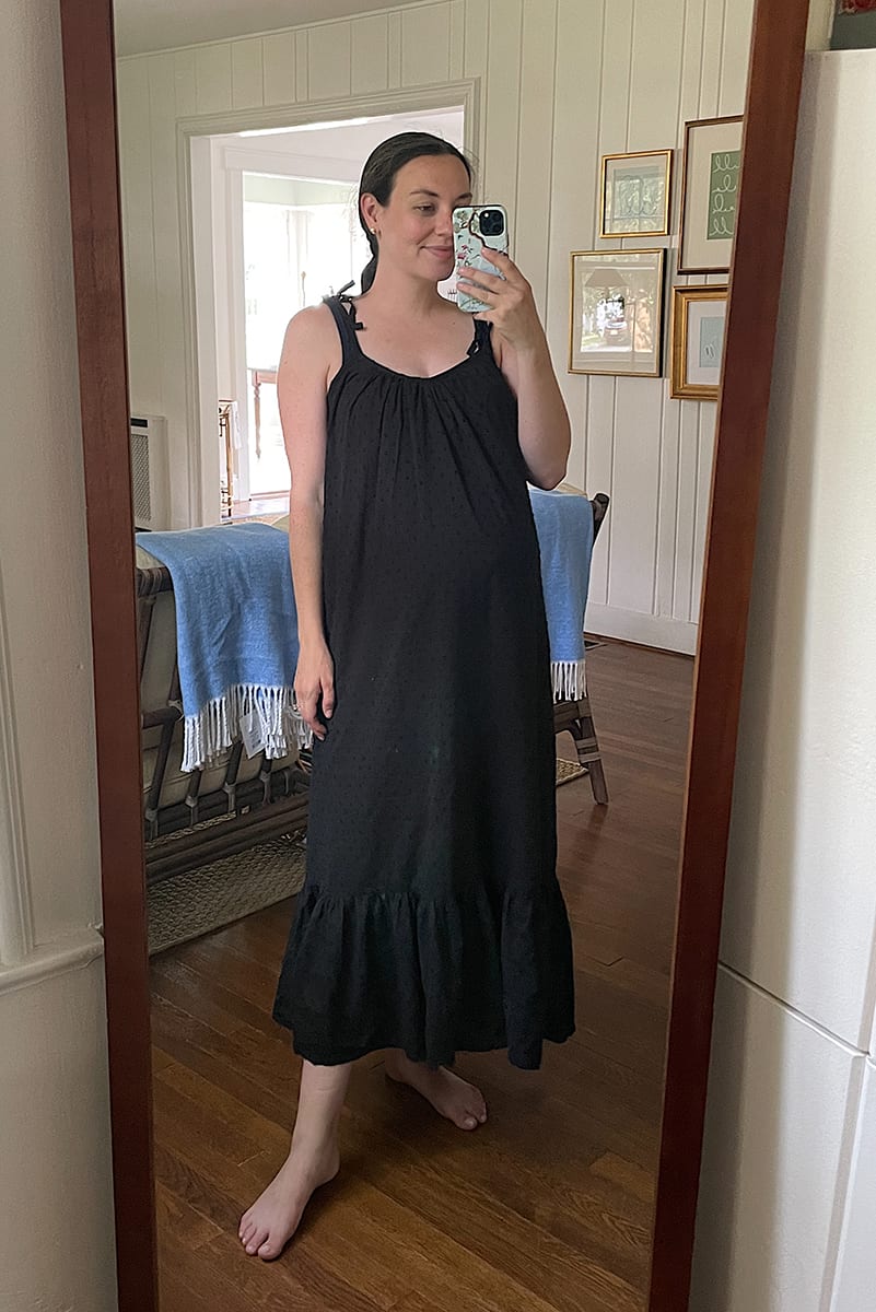black maxi dress for pregnancy | WEEK OF OUTFITS 7.20.21