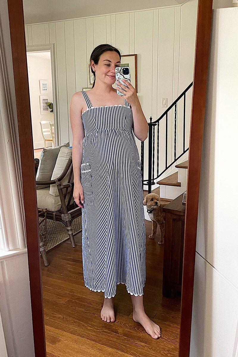 WEEK OF OUTFITS 7.27.21 | Striped scalloped dress