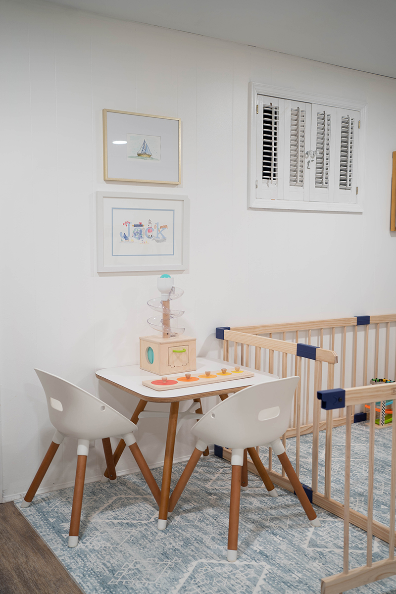 basement playroom design featuring Lalo x West Elm Kids The Play Kit