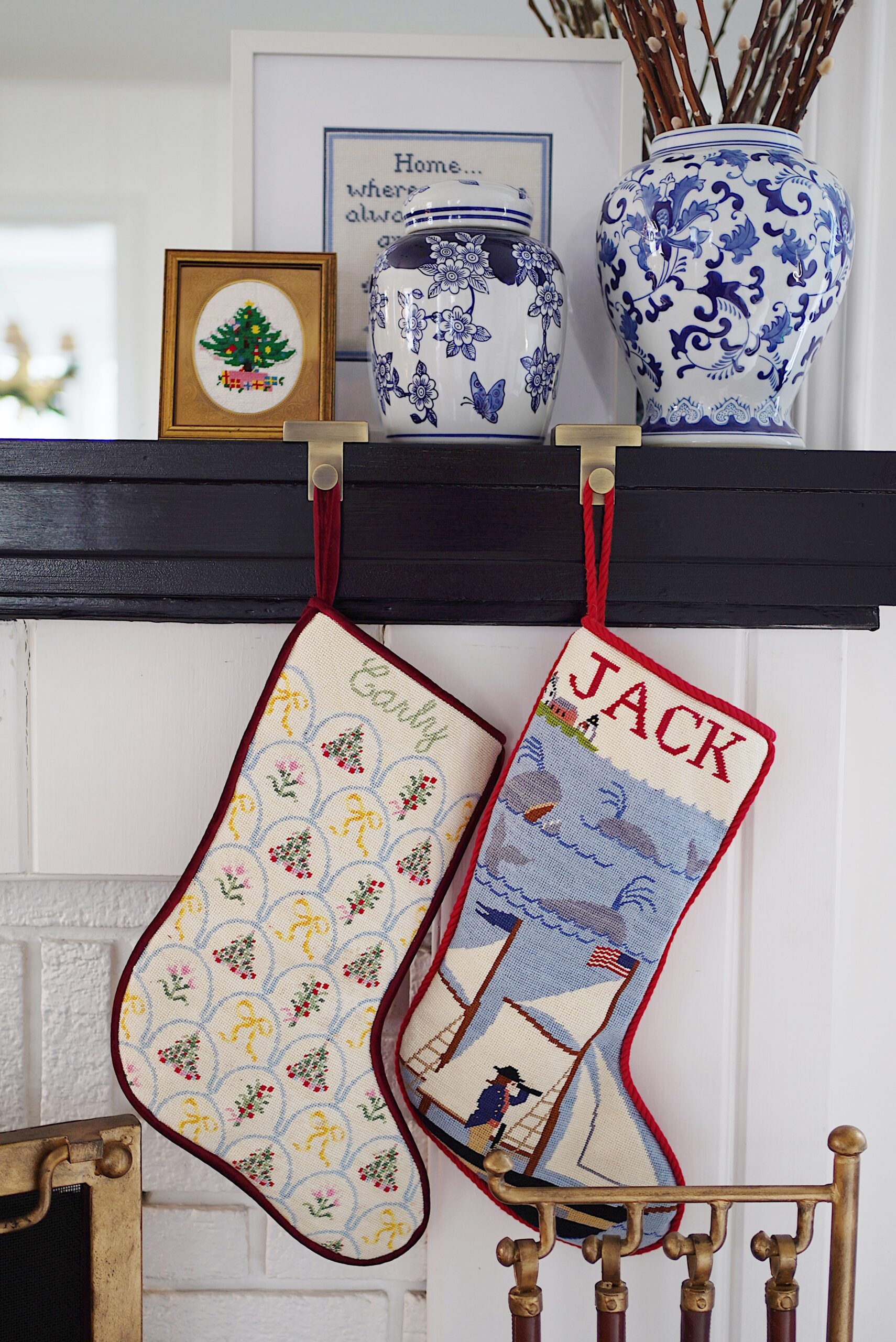 CARLY OUR NEEDLEPOINT STOCKINGS