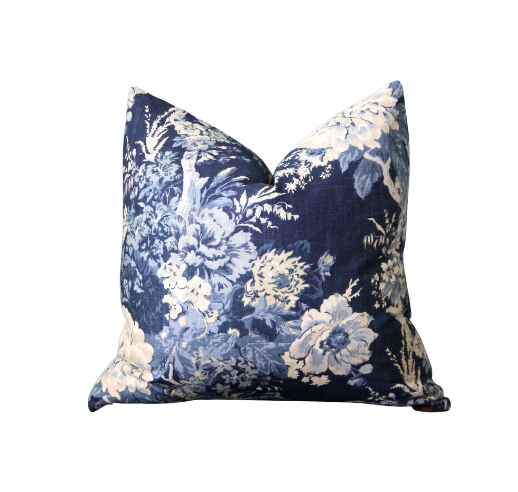 Etsy Blue Floral Pillows