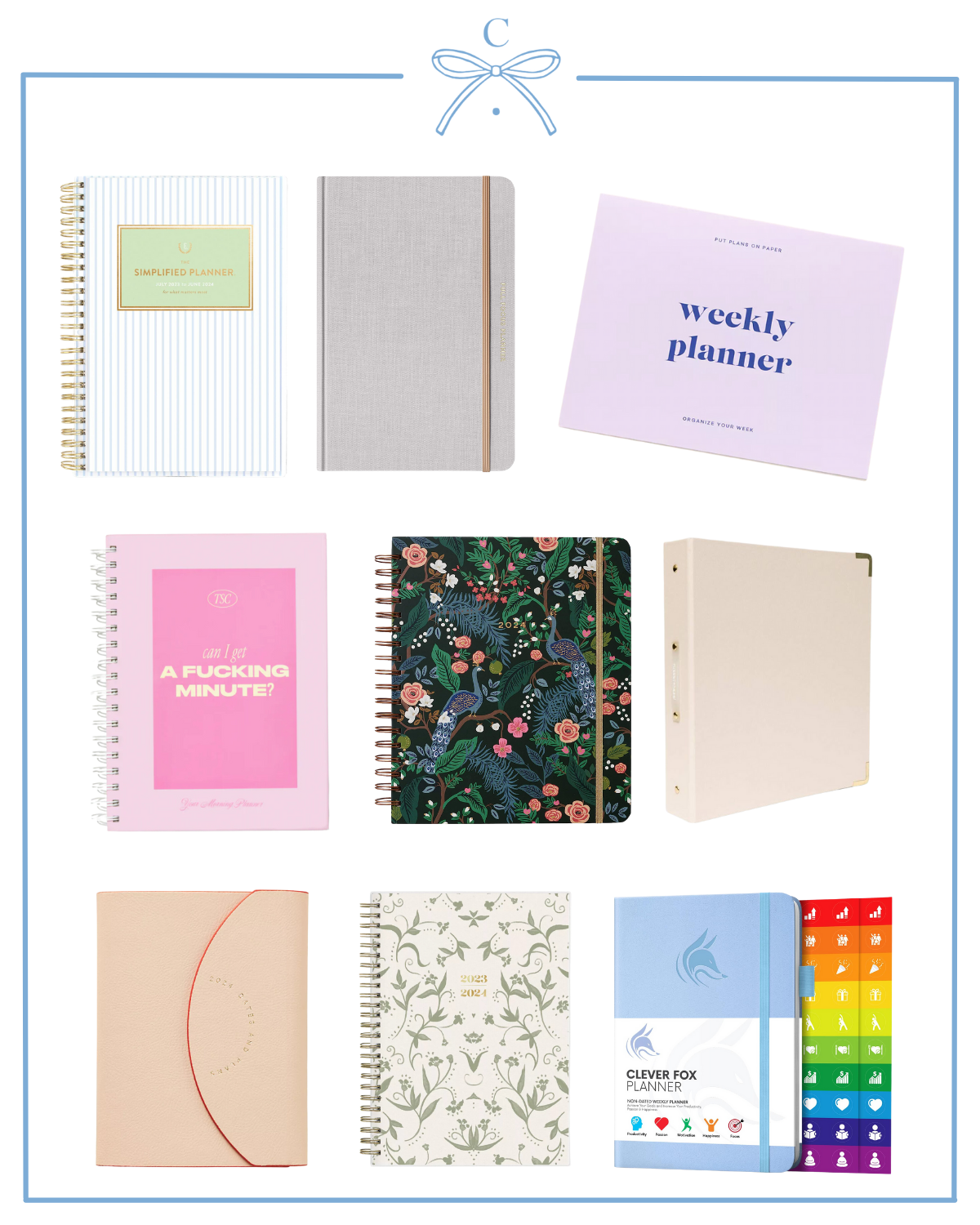 best planners simplified papier full focus the skinny confidential rifle paper co russel + hazel anthropologie day designer clever fox