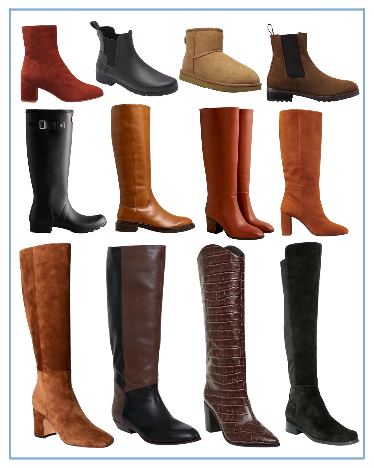 best fall boots from margaux, hunter, ugg, madewell, j.crew, j.mclaughlin, and tuckernuck