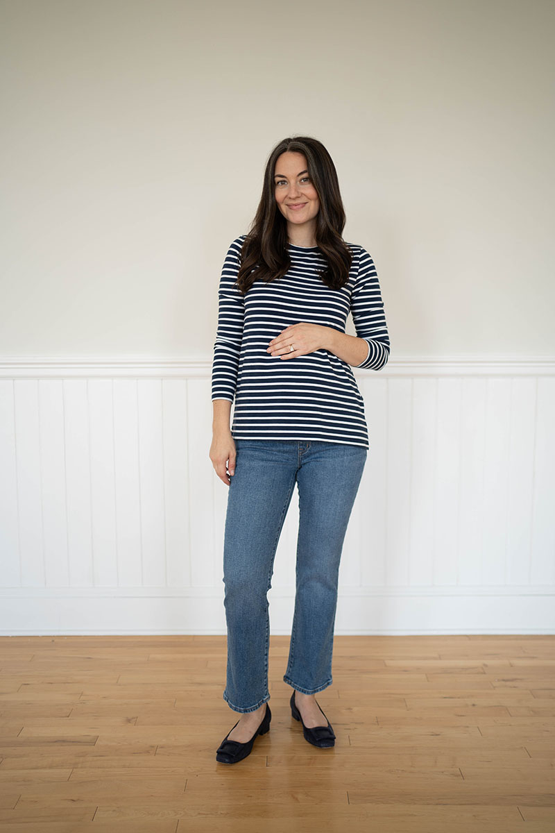 Best Maternity Jeans: Madewell Maternity Over-the-Belly Kick Out Crop Jeans in Cherryville Wash