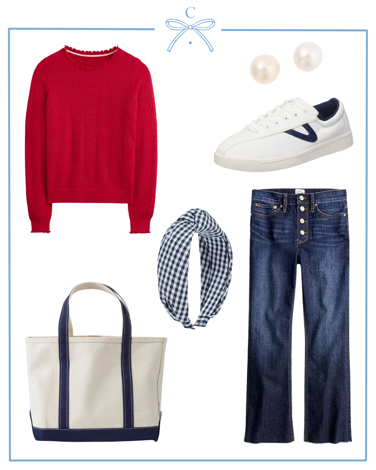 Valentine's Day outfit from Boden, J.Crew, Tretorn, Tuckernuck, Draper James, and L.L.Bean