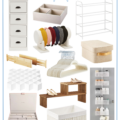 closet organization ideas from pottery barn, target, the container store, and amazon
