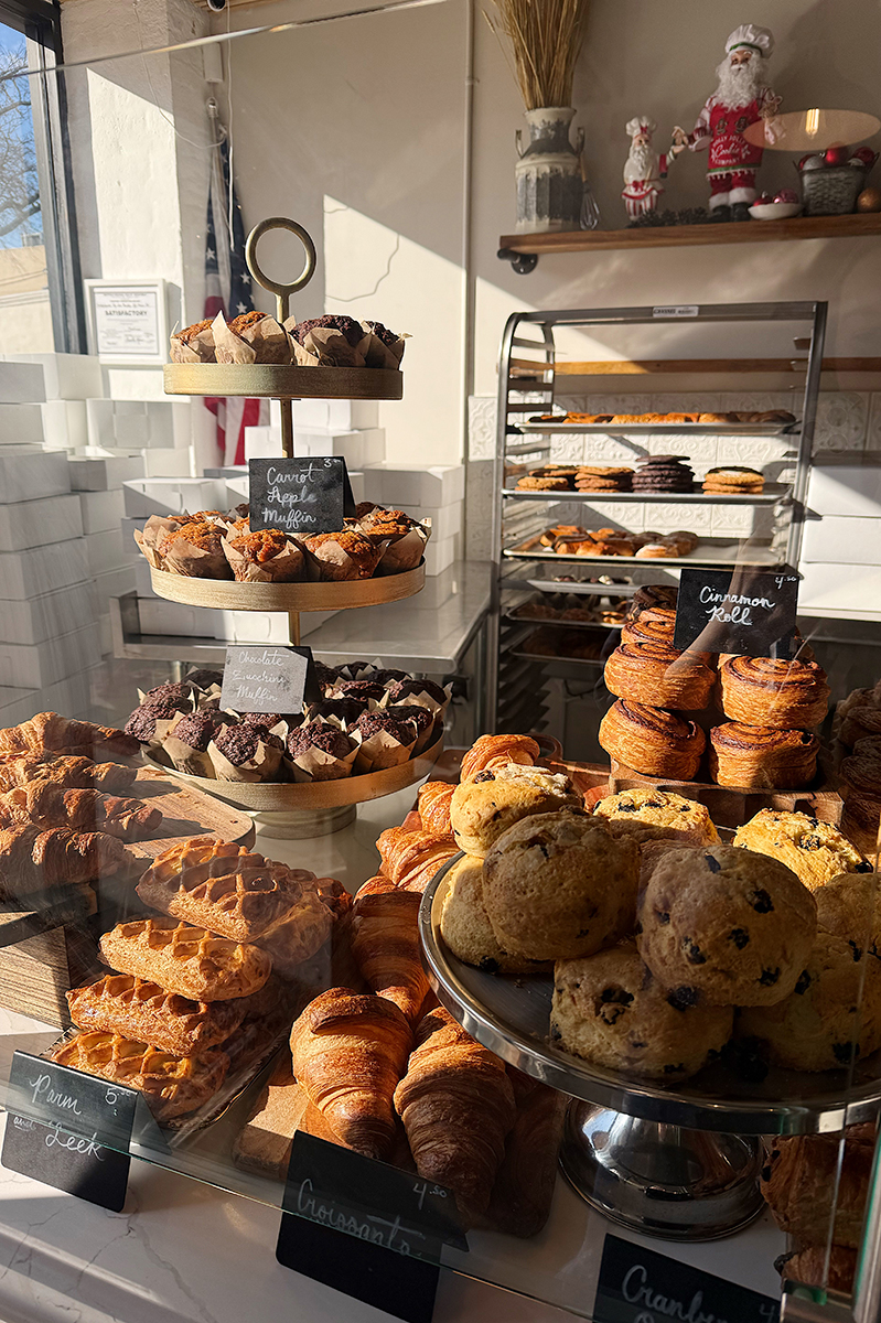 Bakehouse's display of baked goods in Madison, NJ