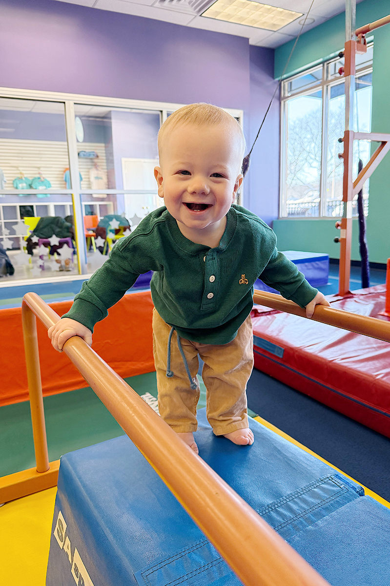 A Baby at a little gym gymnastics class